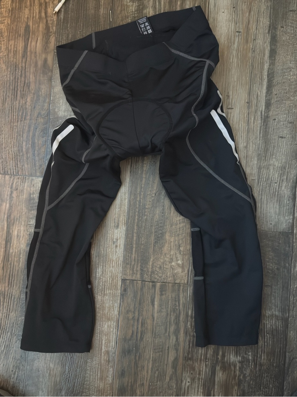 Black Men’s Cycling Tights with Reflective Accents